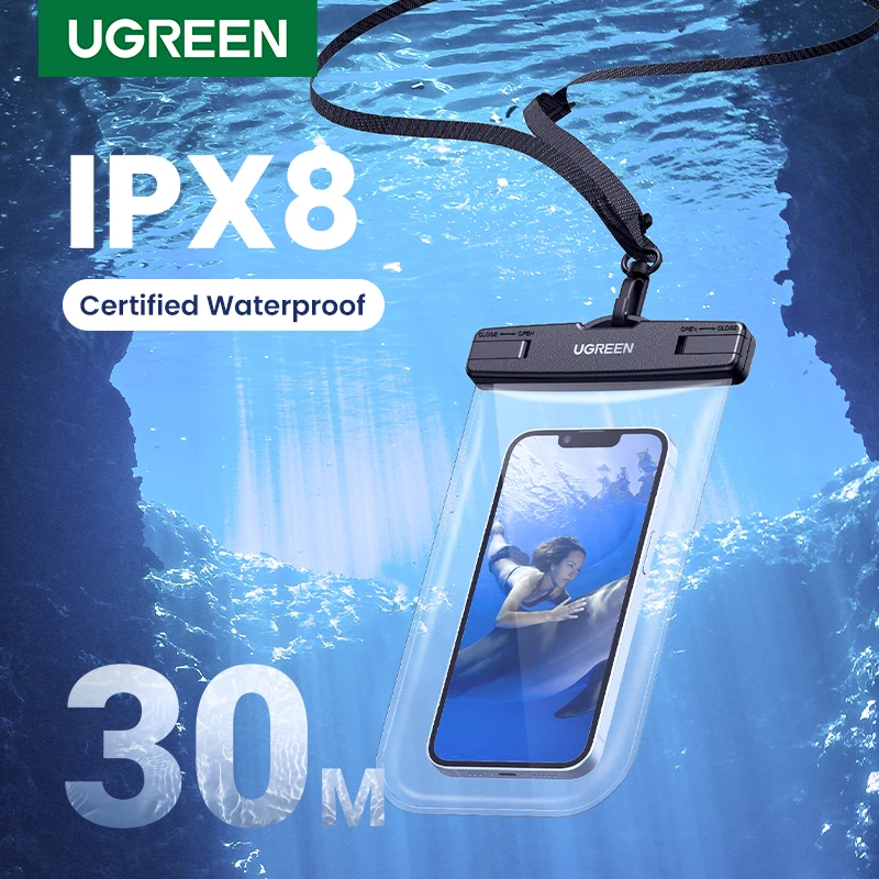 UGREEN 7.2 inch IPX8 Waterproof Phone Case Bag For iPhone 14 13 12 Pro Max Protective Case Universal Swimming Pouch Bag – AliExpress