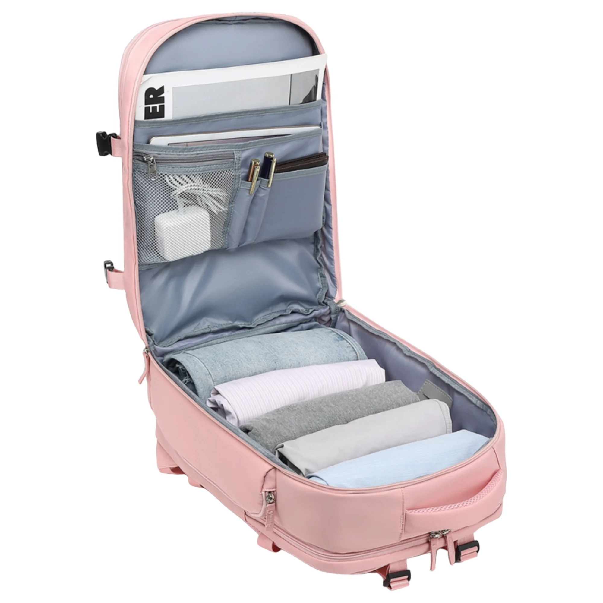 Travel Backpack for Airplane Cabin 45X36X20 for Vueling, Easyjet, Ryanair Waterproof and Spacious Hand Luggage with Shoe Compartment and USB Port Multifunctional Anti-Theft Backpack for Travel and Getaways (2210-002 2350 D1) - AliExpress 1524 - Image 5