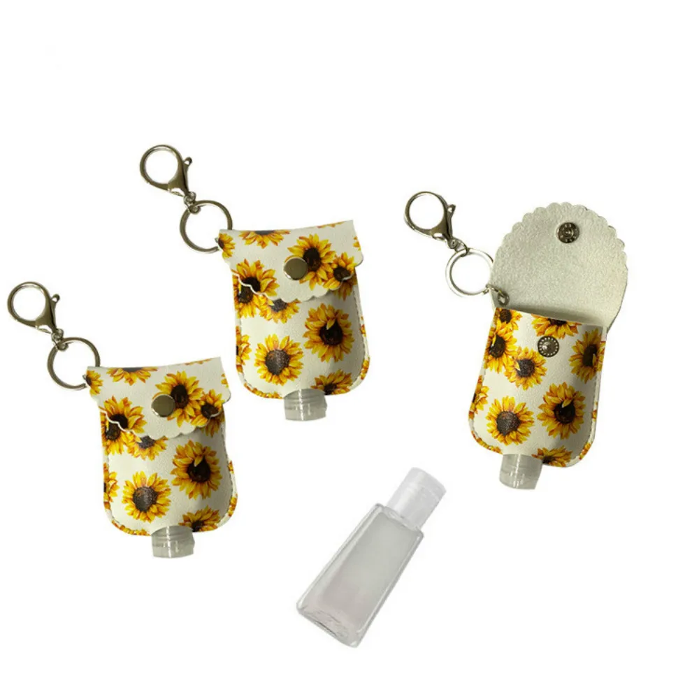 30ml Travel Bottle And Keychain Holder Refillable Empty Bottles For Hand Sanitizer Organizer Leather Keychain Holder Carriers - AliExpress - Image 4