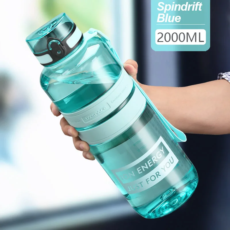 1.5/2L Sport Water Bottle Large capacity Portable leakproof Shaker Outdoor Fitness Bottle EcoFriendly Plastic Drinkware BPA Free - AliExpress - Image 3