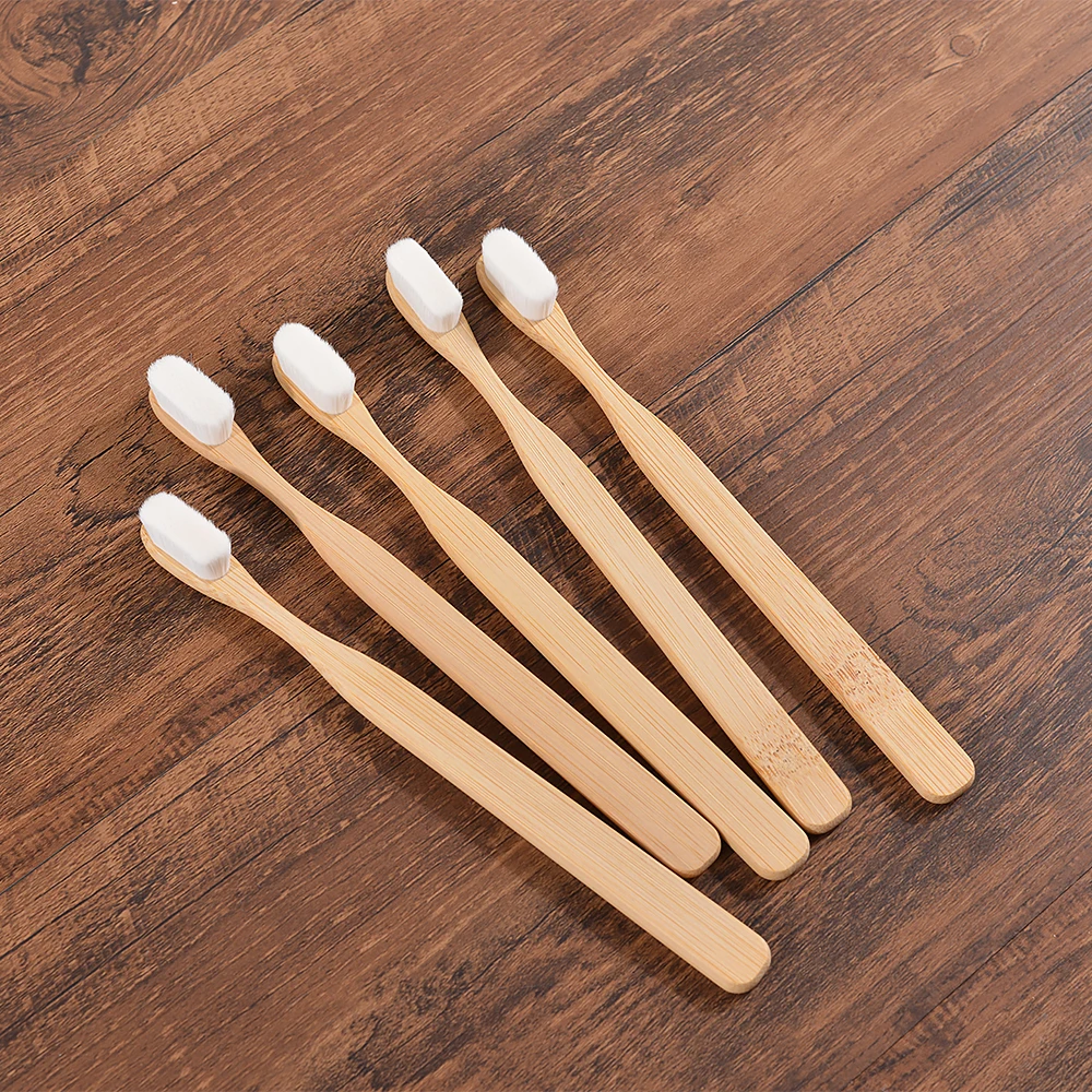 5Pcs Ultra Fine Soft Toothbrush Million Bristle Adults Bamboo Toothbrush Vegan Teeth Deep Cleaning Dental Oral Care Tooth Brush - AliExpress - Image 2