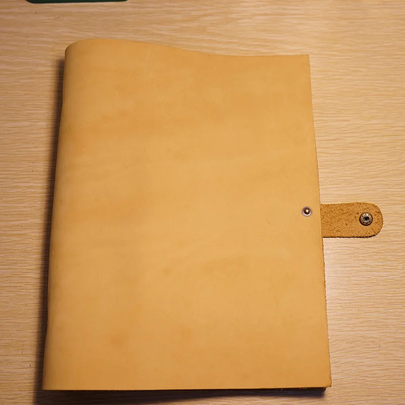 A4 Handmade notebook genuine black leather cover journal planner filler 9 holes kraft paper school supplies vintage notebook - AliExpress - Image 3