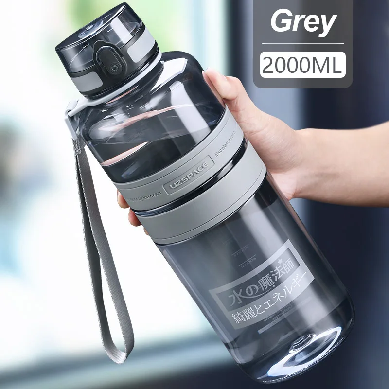 1.5/2L Sport Water Bottle Large capacity Portable leakproof Shaker Outdoor Fitness Bottle EcoFriendly Plastic Drinkware BPA Free - AliExpress - Image 4