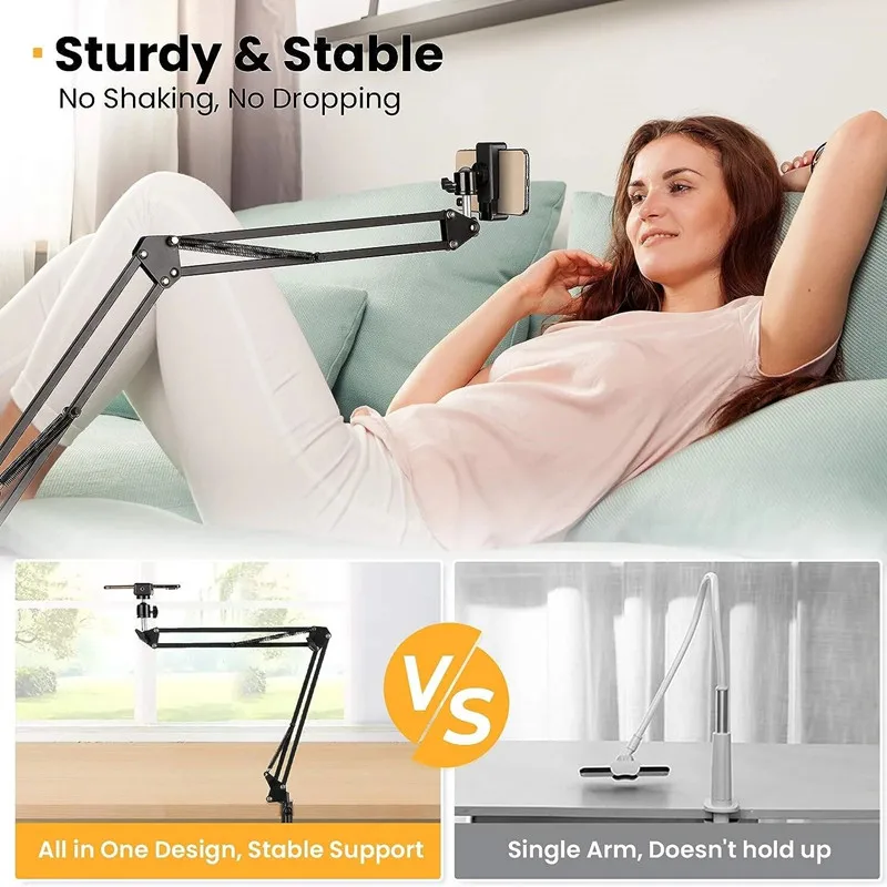 Flexible Arm Overhead Tripod for Phone Desktop Cellphone Bracket for Video Shooting Table Mobile Mount for Filming Recording - AliExpress - Image 6