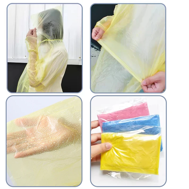 1-10pcs Disposable Rainwear Portable Disposable Card Raincoat Waterproof Rainwear for Outdoor Camping Hiking Poncho Supplies - AliExpress - Image 6
