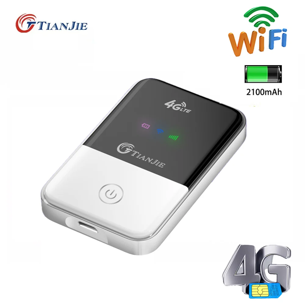 Tianjie 4G Wifi Router Mini 3G Lte Rechargeable Battery Wireless Portable Pocket Mobile Hotspot Car Wi-Fi With Sim Card Slot – AliExpress