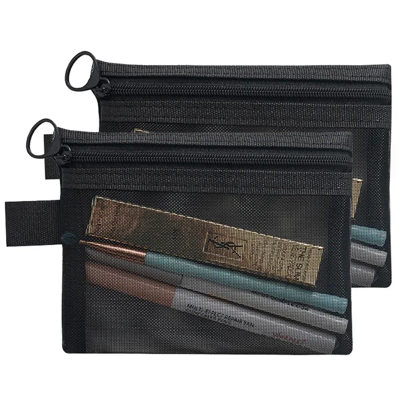 1/3pcs Mesh Clear Cosmetic Bags Small Large Black Makeup Bag Portable Travel Toiletry Organizer Case Lipstick Storage Pouch - AliExpress - Image 6