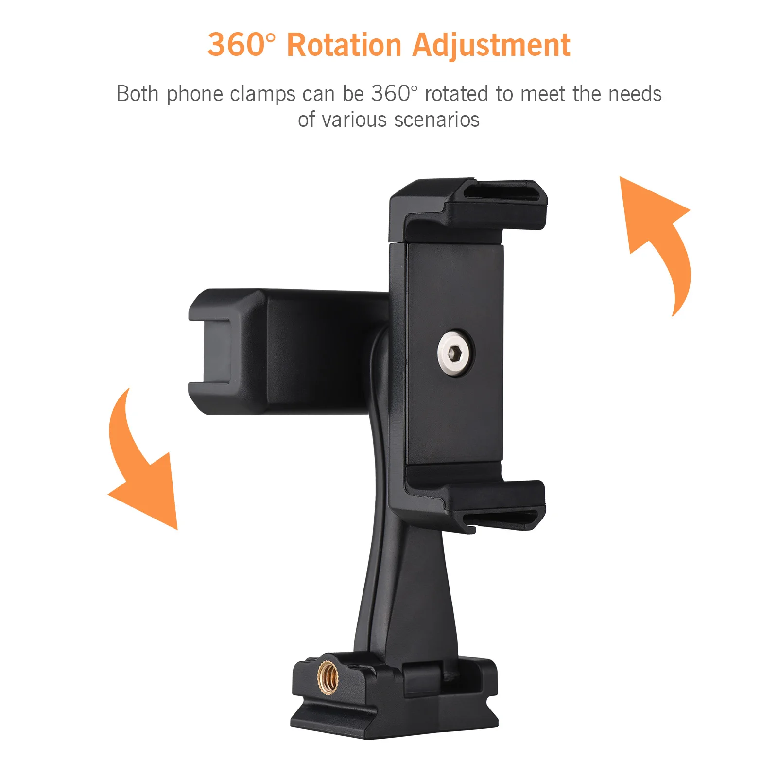 Smartphone Video Kit Including Universal Phone Tripod Mount with Dual Phone Holders 4 Cold Shoe Mounts + Desktop Tripod for Vlog - AliExpress - Image 4