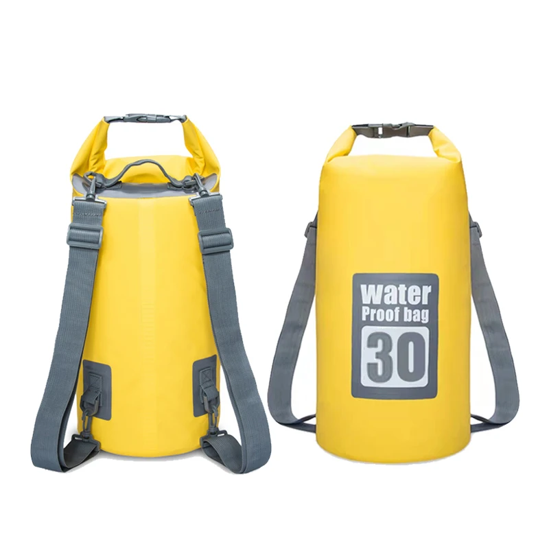 5L/10L/15L/20L/30L Double Shoulder Waterproof Storage Dry Sack Bag For Canoe Kayak Rafting Swimming Outdoor Sport Backpack – AliExpress