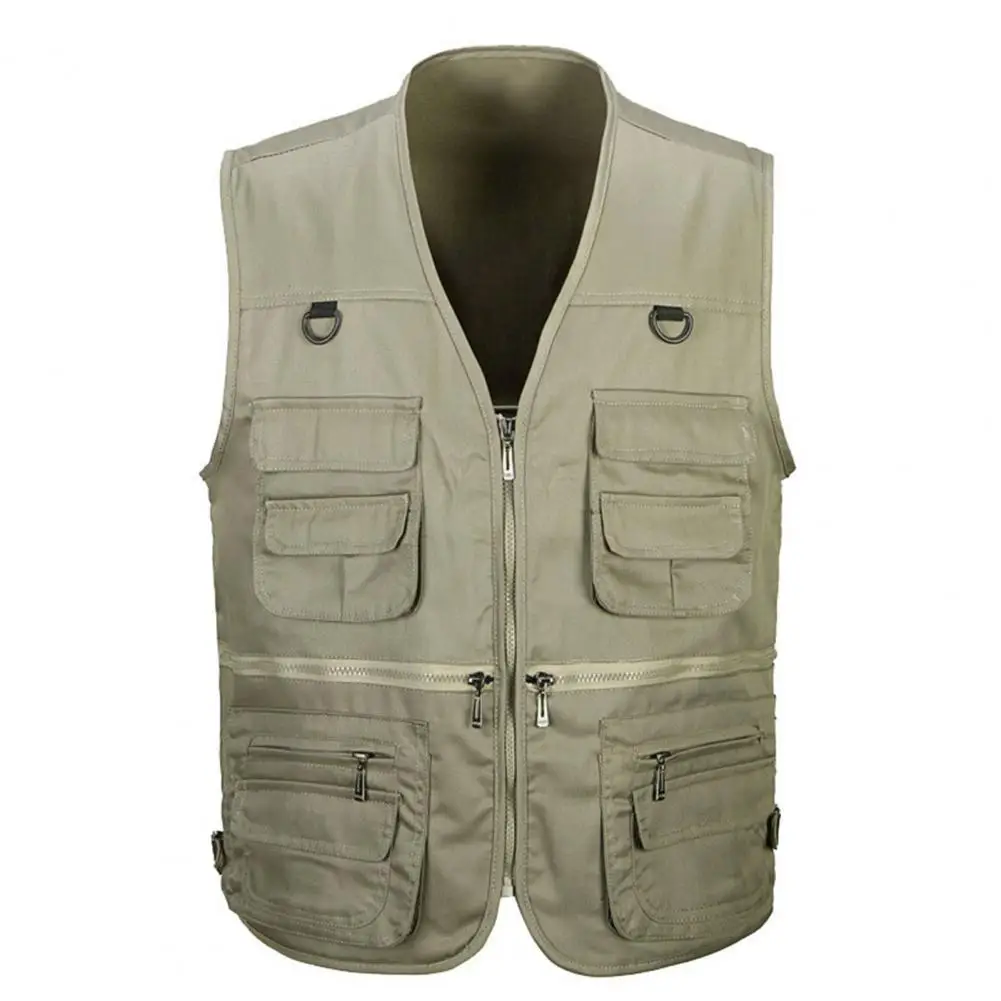 Men Cotton Multi Pocket Vest Summer New Male Casual Thin Sleeveless Jacket With Many Pockets Mens Photographer Baggy Waistcoat - AliExpress - Image 3