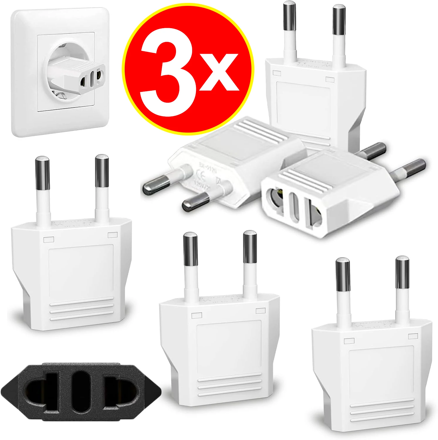 US To EU Plugs Adapter EU Euro KR Plug Adaptor Travel KR Adapter Electric EU KR Plug Converter Power Socket Europe Plug Adapters – AliExpress
