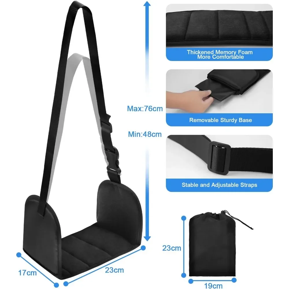 Foot Hammock for Flight, Plane Foot Hammock, Flight Essentials Hammock Support Plates Perfect for Long Travel Foot Leg Rest - AliExpress - Image 3