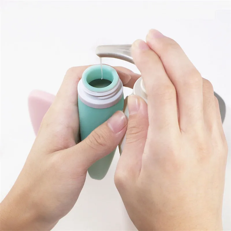 30/60/90ML Silicone Travel Cosmetics Bottles Empty Refillable Liquid Container Shampoo Trip Shower Cream Gel Squeeze Containers - AliExpress - Image 6