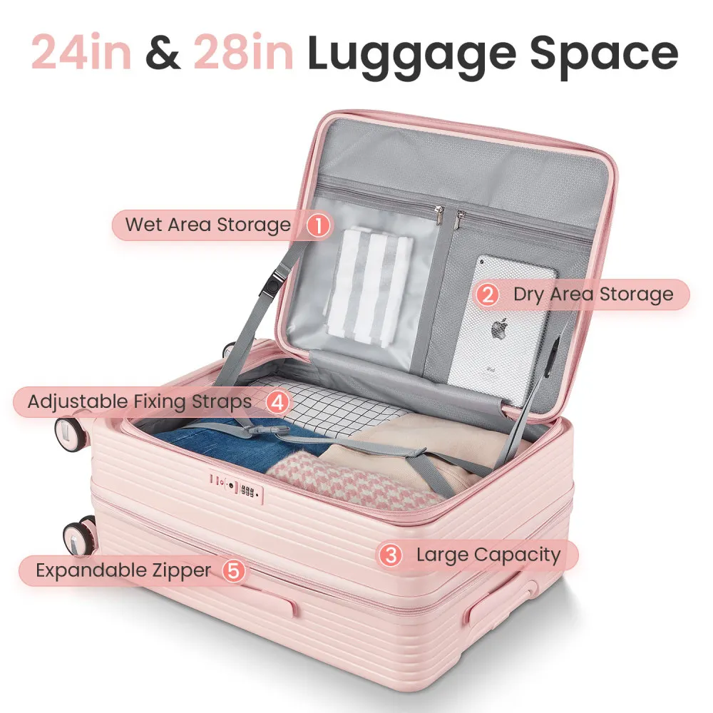 Luggage Sets 3 Piece Expandable Carry on Luggage with TSA Lock Airline Approved 100% PC Hard Shell and Lightweight Suitcase - AliExpress - Image 3