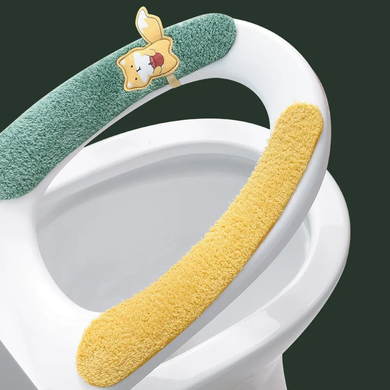 Toilet Seat Cover Adhesive Reusable Washable Soft Bathroom Toilet Protection Winter Universal Toilettes Accessoires Tapa Wc - AliExpress - Image 3