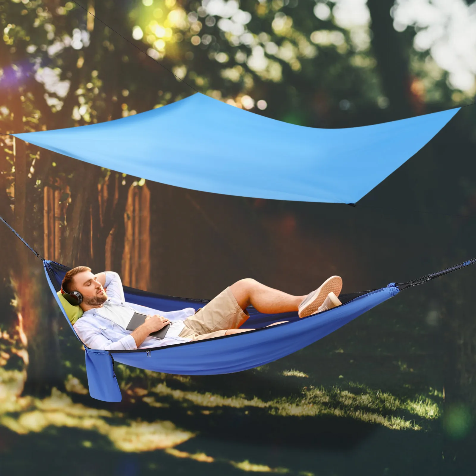 Hammocks with Mosquito Net Tent and Rain Fly Tarp Camping Hammock for Backpacking and Travel Modern - AliExpress - Image 4