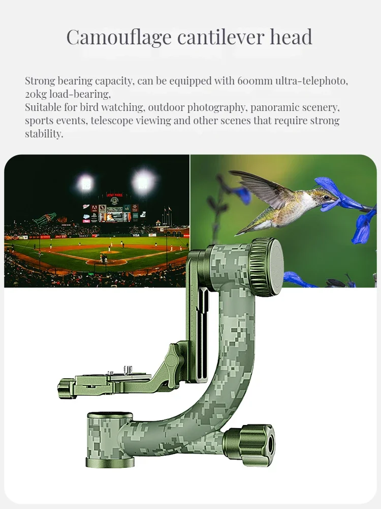 Sirui CT3204 0utdoor Camouflage CarbonFiber Tripod Kit CT-3204 CH20 for DSLR & Telephoto LensWildlife/Bird Photography - AliExpress 44 - Image 4