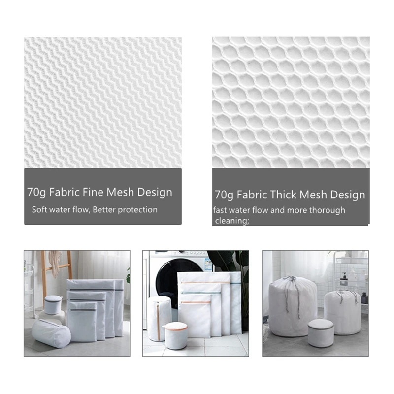 Laundry Bag Washing Machines Dirty Honeycomb Lingerie Fine Net Mesh Basket Travel Shoes Bra Bags Clothes Delicates Organizer - AliExpress - Image 5