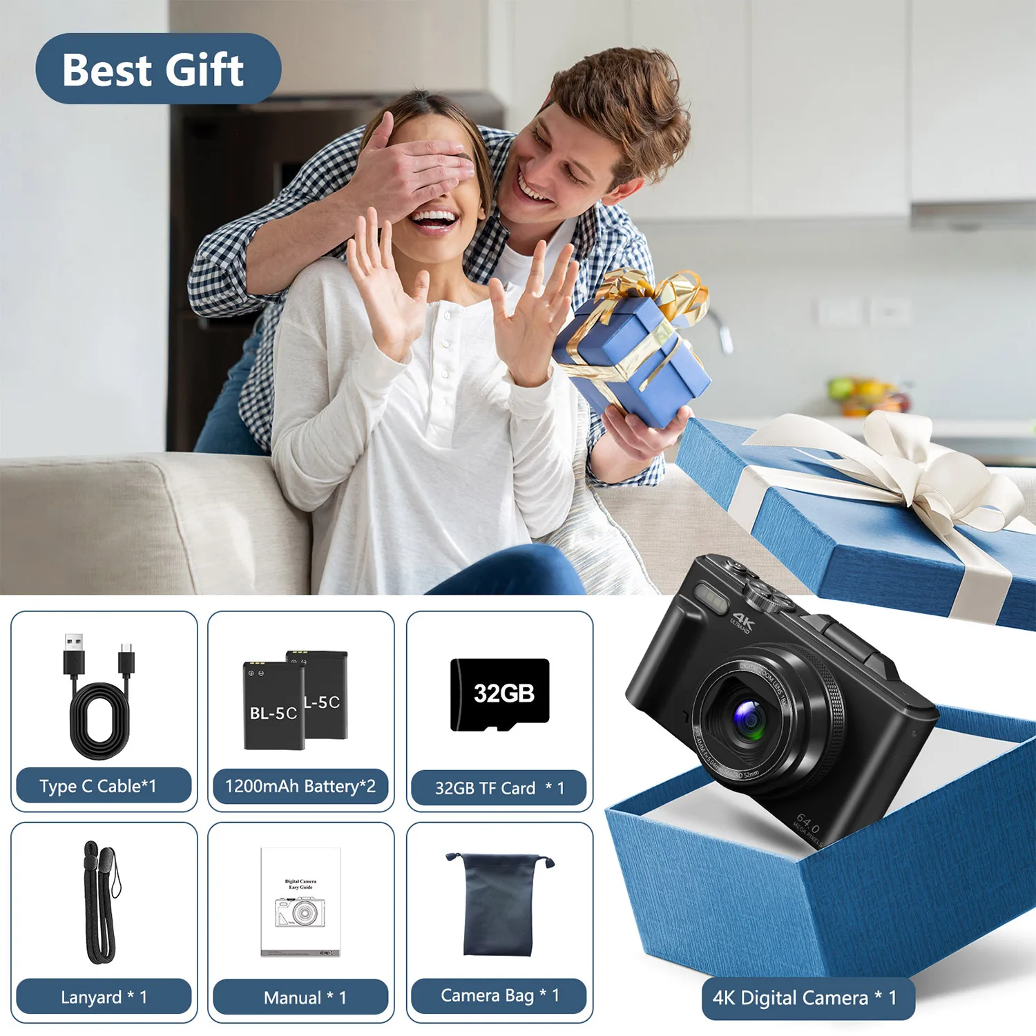 4K compact digital photography camera, 18x digital zoom, vintage vlog video recorder for YouTube, 180° flip screen, WiFi webcam - AliExpress - Image 5