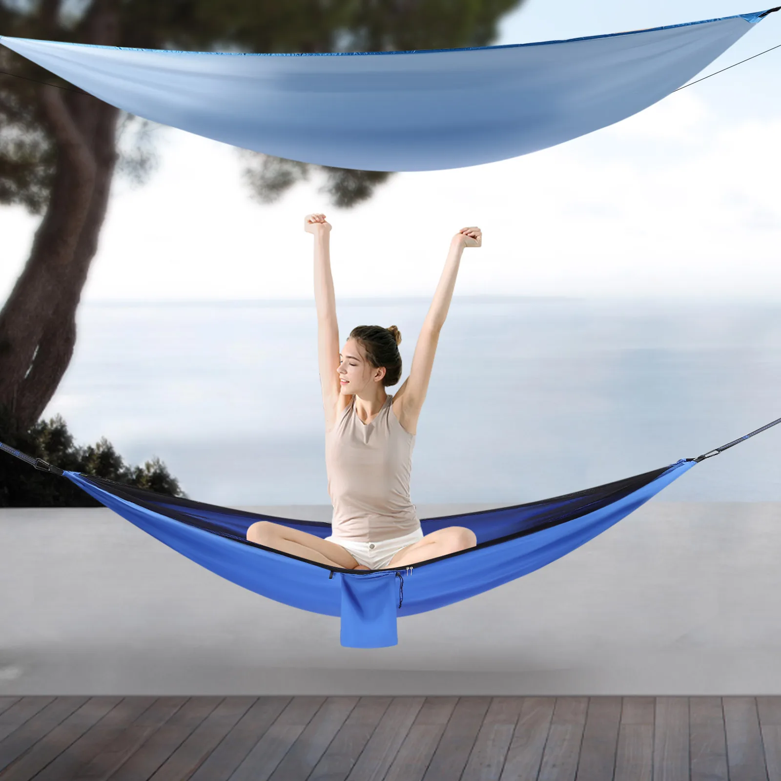 Hammocks with Mosquito Net Tent and Rain Fly Tarp Camping Hammock for Backpacking and Travel Modern - AliExpress - Image 6