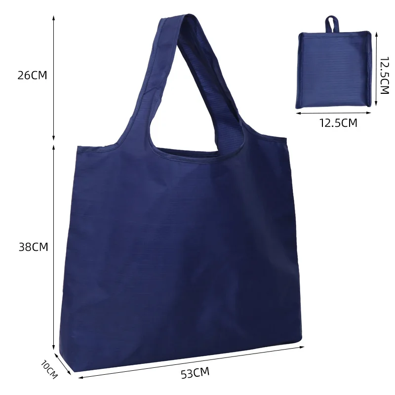 BIG Eco-Friendly Folding Shopping Bag Reusable Portable Shoulder Handbag for Travel Grocery simple solid color grocery bag - AliExpress - Image 5