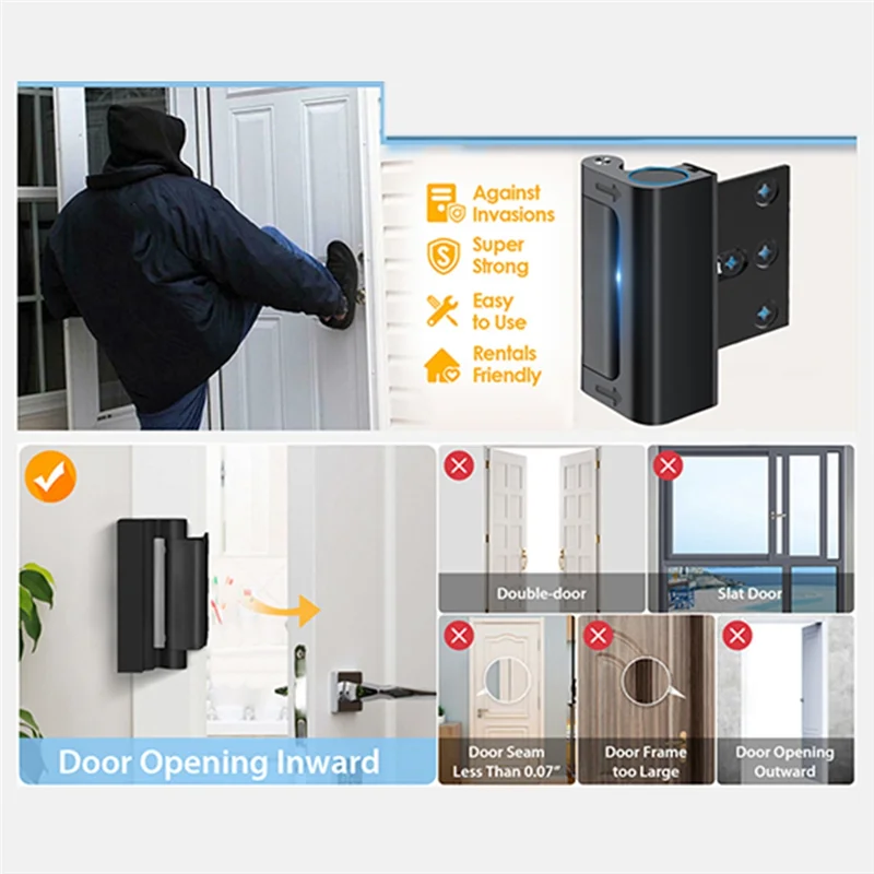 Home Security Door Lock Home Reinforcement Door Lock Device Lock Childproof Door Reinforcement Lock C - AliExpress - Image 4