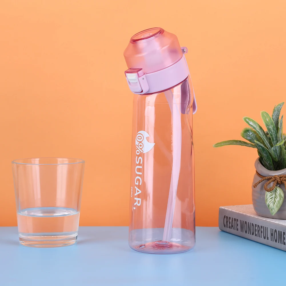 650ML Outdoor Sport Water Bottle with Straw Flavored Water Bottle Drink More Water Reusable Cup for Camping Hiking Fishing - AliExpress - Image 4