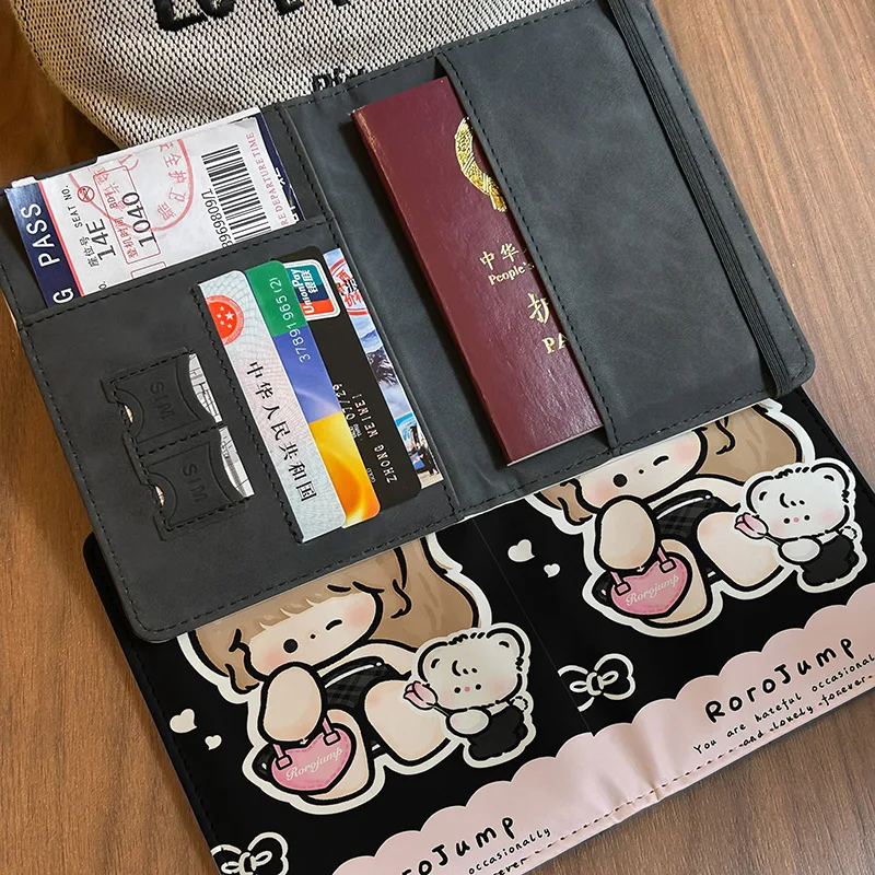 Japanese Anime Passport Cover Aestheticism Film Stills Passport Wallet Women Travel Essentials Bank Card Ticket Passport Holder - AliExpress 1524 - Image 3