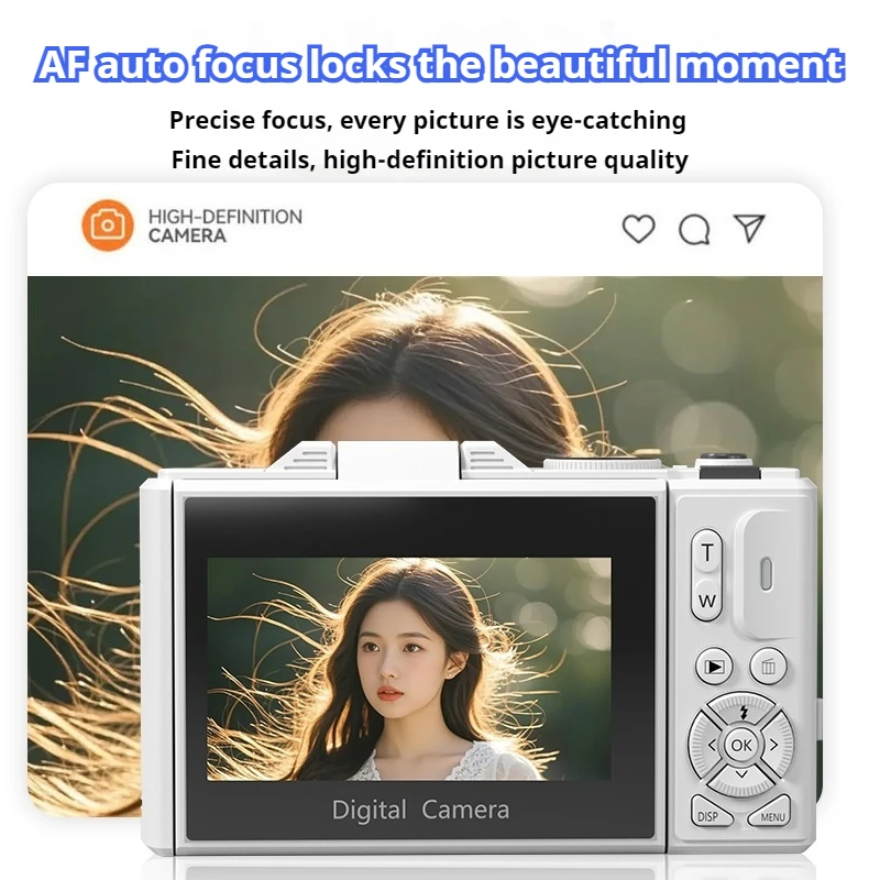 WD08 Optical 18X zoom digital mirrorless camera with 75 megapixel 5K high-definition intelligent beauty camera - AliExpress - Image 5