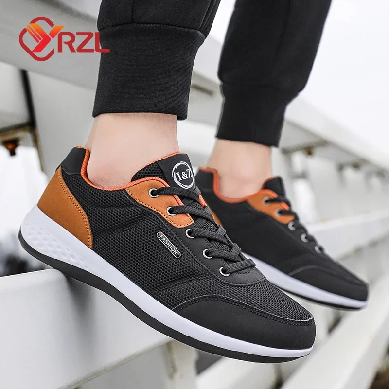 YRZL Men Shoes Comfortable Breathable Walking Sneakers Man Leisure Big Size Mesh Sports Shoes Non-Slip Footwear Tennis for Men - AliExpress - Image 4