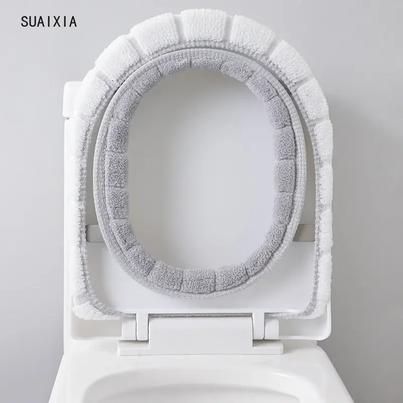 Thicken Toilet Seat Cover Mat Winter Warm Soft Washable Closestool Mat Seat Case Toilet Lid Pad Bidet Cover Bathroom Accessories - AliExpress - Image 6