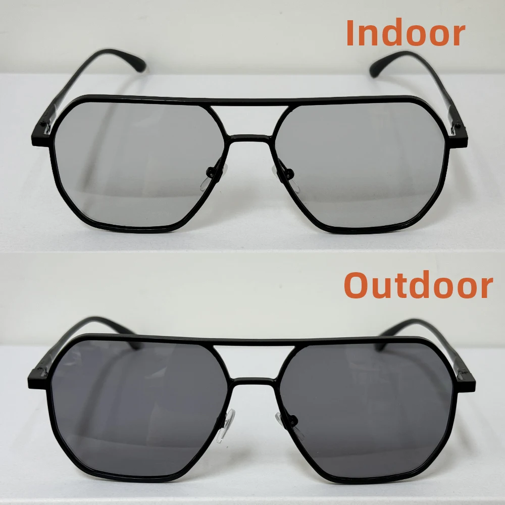 Luxury Metal Photochromic Sunglasses Men Women Fashion Polarized Sun Glasses Stylish Chameleon Anti-glare Driving Shades UV400 - AliExpress - Image 5