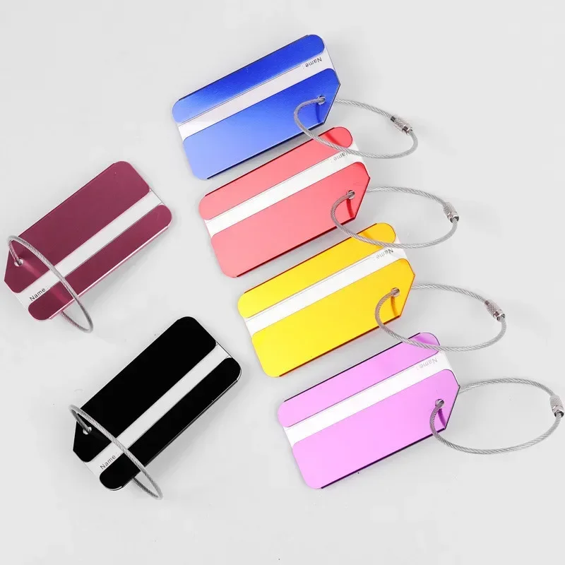 Travel Luggage Tag Creative Casual Aluminium Alloy Suitcase Id Address Holder Baggage Boarding Luggage Tags Portable Label - AliExpress - Image 4