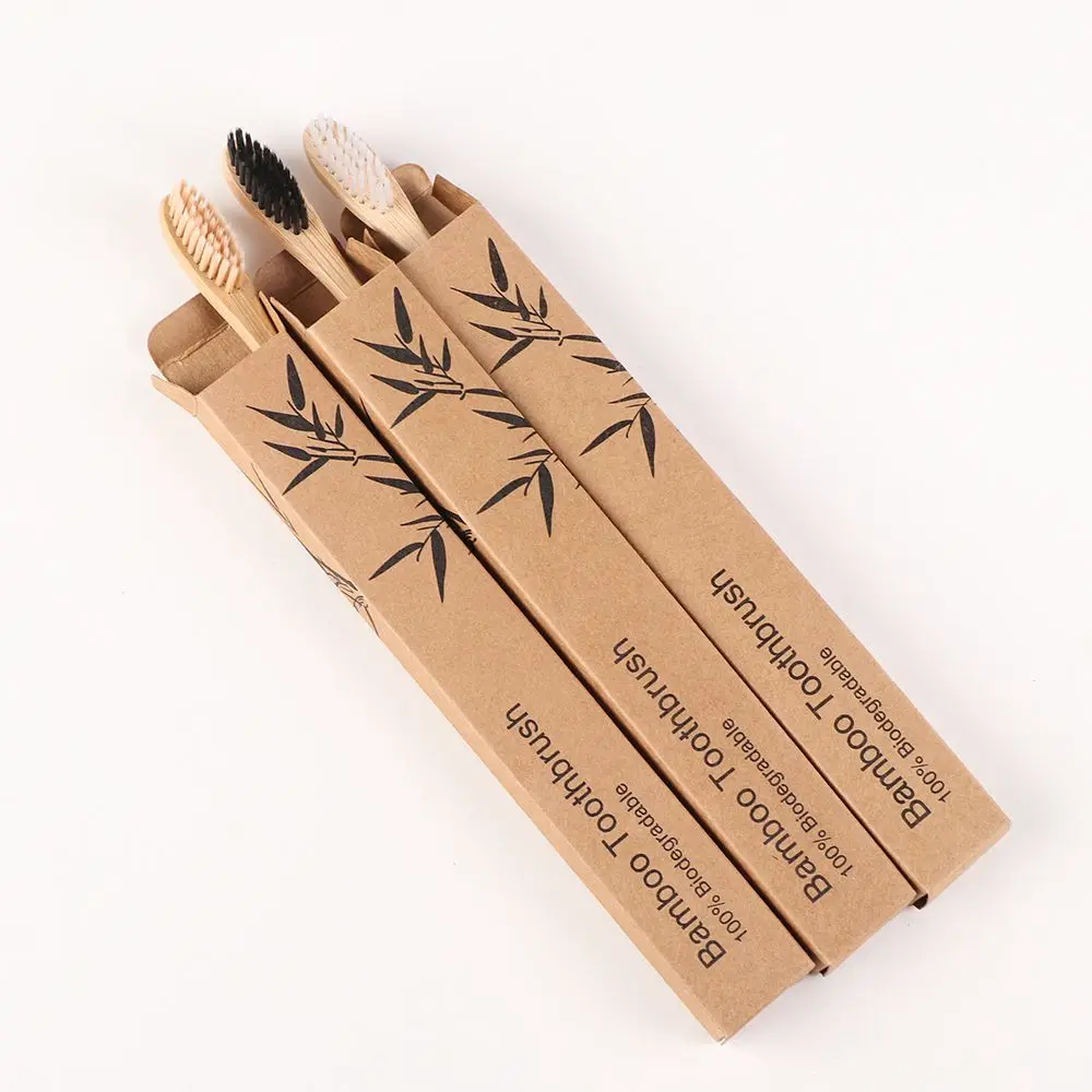 5/10Pcs Wooden Toothbrush Eco-Friendly Rainbow Bamboo Handle Soft Fibre Toothbrush Biodegradable Teeth Brush Solid Toothbrush - AliExpress - Image 4