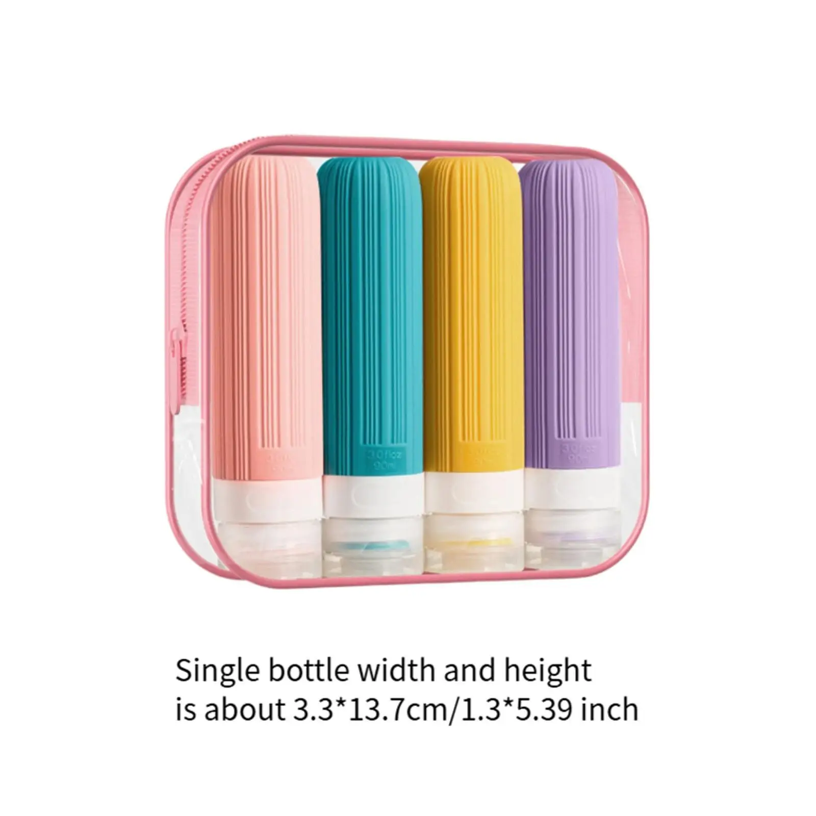 4 Pieces Silicone Travel Bottles Set Travel Containers Jar for Oils Camping - AliExpress - Image 6