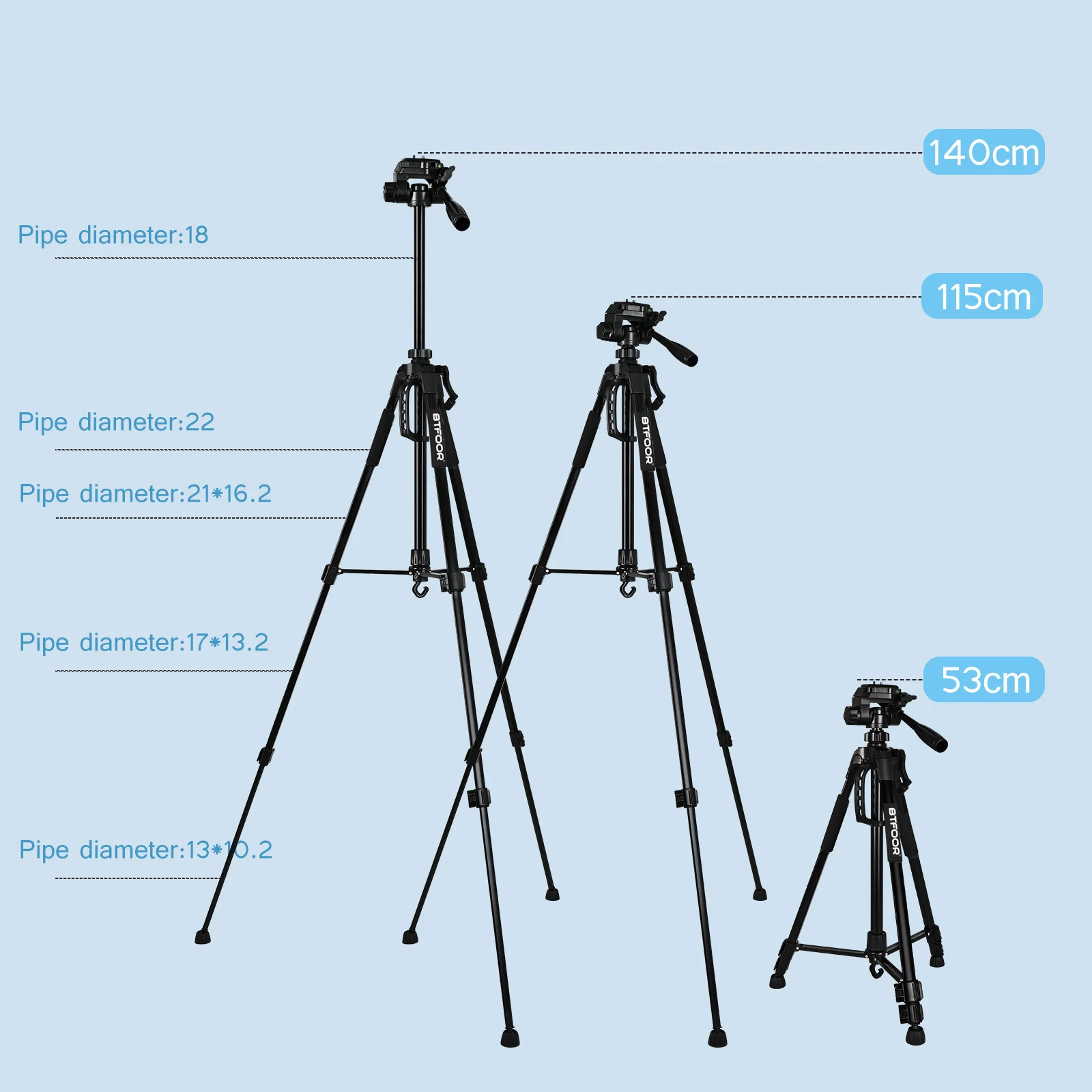 Phone Travel Self Tripod Aluminum Tall 55” 140CM Stand With Quick Plates Mount Pan Head For Canon Nikon DSLR SLR Digital Camera - AliExpress - Image 5