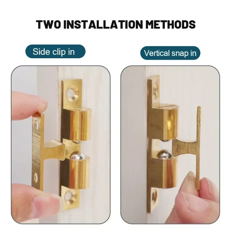 5/1pcs Furniture Door Ball Latch Brass Double Roller Spring Ball Catch Latches Cabinet Closet Door Adjustable Tension Latch - AliExpress - Image 5