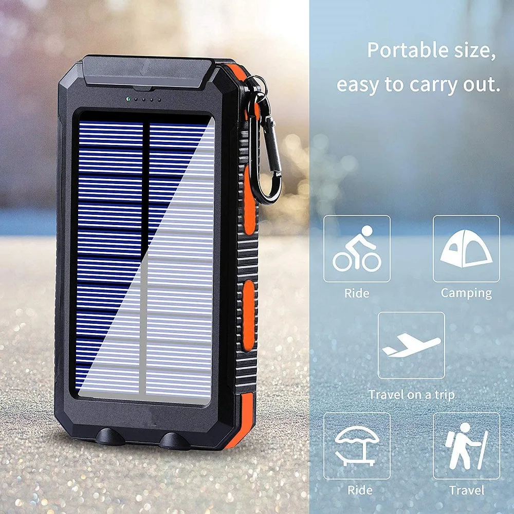 Solar Power Bank 80000mAh Portable Charging Poverbank External Battery Charger Strong Light LDE Light for All Smartphones - AliExpress - Image 3