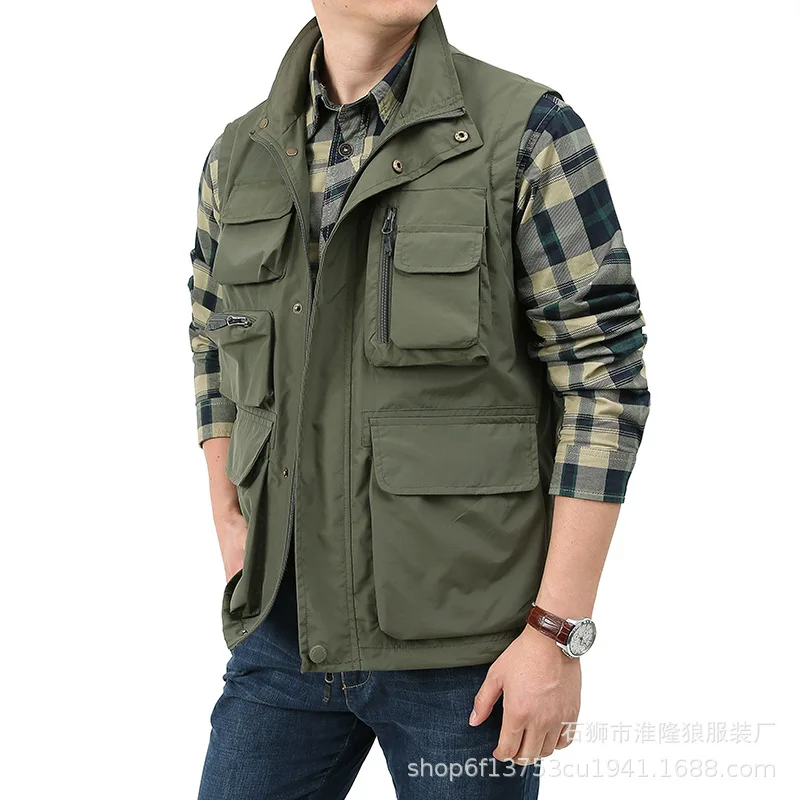 Fishing Vest Breathable Fishing Travel Mesh Vest With Zipper Pockets Summer Work Vest For Outdoor Activities Fishing Men's Vest - AliExpress - Image 4