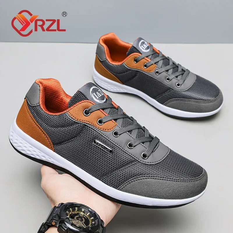 YRZL Men Shoes Comfortable Breathable Walking Sneakers Man Leisure Big Size Mesh Sports Shoes Non-Slip Footwear Tennis for Men - AliExpress - Image 2