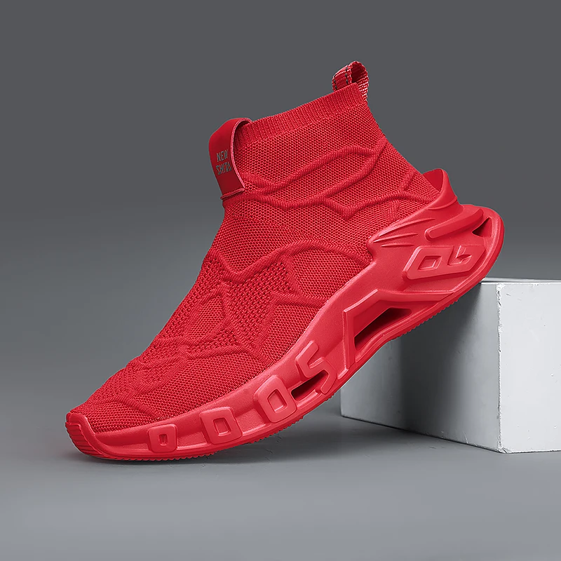 YRZL Men's Running Shoes Outdoor Breathable Mesh Lightweight Comfortable Non Slip Walking Shoes for Men High Top Athletic Shoes - AliExpress - Image 6