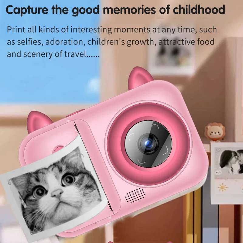 HD photo instant printing cartoon digital toy Kids Camera for Toddler Girls Boys gift Polaroid - AliExpress - Image 4