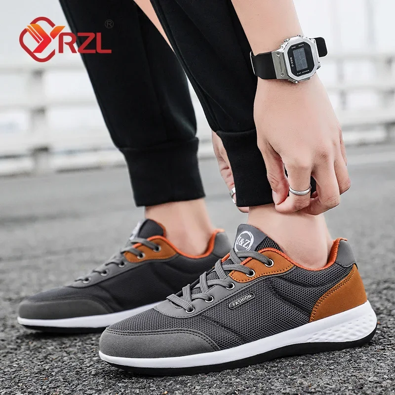 YRZL Men Shoes Comfortable Breathable Walking Sneakers Man Leisure Big Size Mesh Sports Shoes Non-Slip Footwear Tennis for Men - AliExpress - Image 5