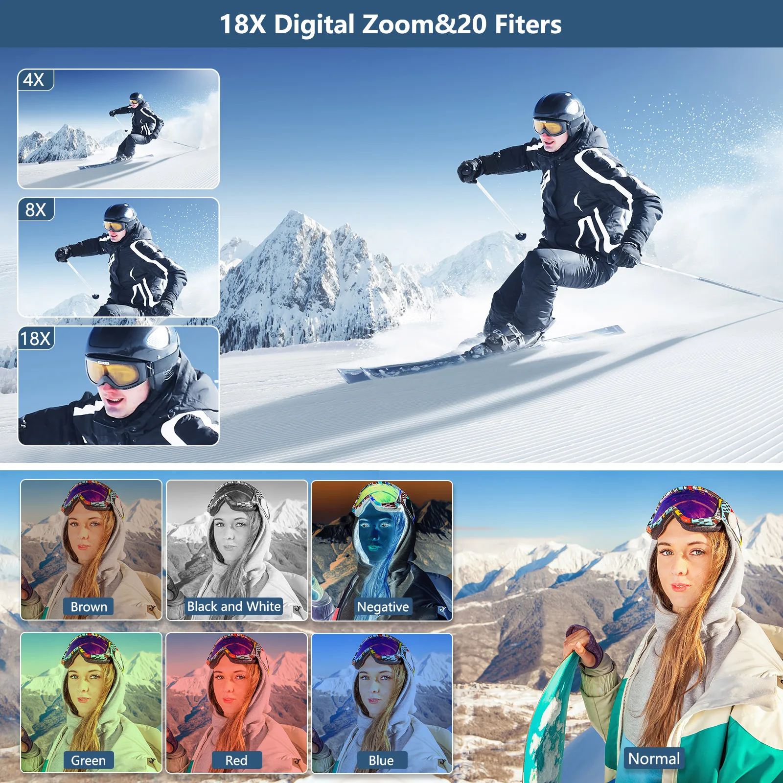 4K compact digital photography camera, 18x digital zoom, vintage vlog video recorder for YouTube, 180° flip screen, WiFi webcam - AliExpress - Image 2