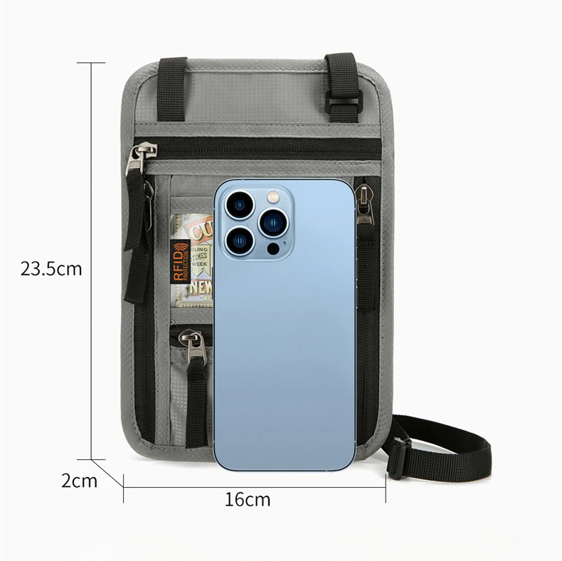 Oxford Passport Bag with RFID Blocking Neck Card Pouch Multifunction ID Wallet Waterproof Card Holder Lightweight - AliExpress 1524 - Image 6