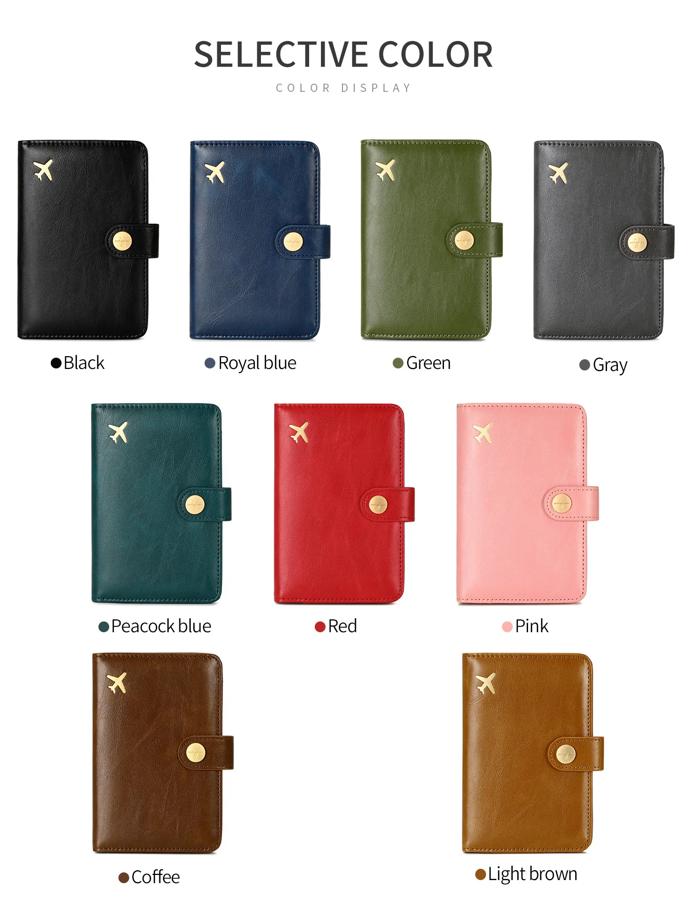 Minimalist and fashionable RFID passport clip multifunctional PU leather wallet case ID card credit card holder travel accessory - AliExpress 1524 - Image 6