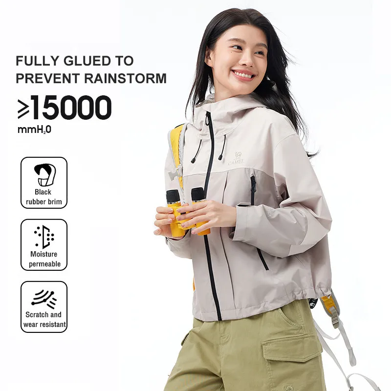 GOLDEN CAMEL Outdoor Hiking Jackets Rainproof Windproof Waterproof Single Jacket for Women Sunscreen Mountaineering Clothing - AliExpress - Image 3