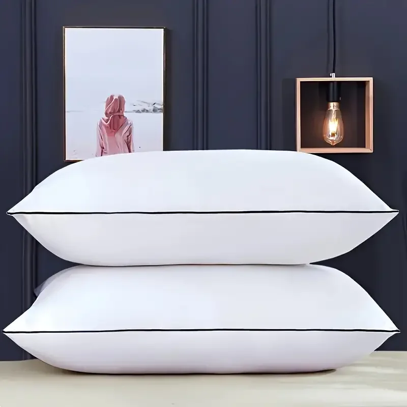 Bed Pillows Set of 2, Cooling and Supportive Full Pillow 2 Pack for Side and Back Sleepers,Hotel Collection Sleeping Pillows - AliExpress - Image 2