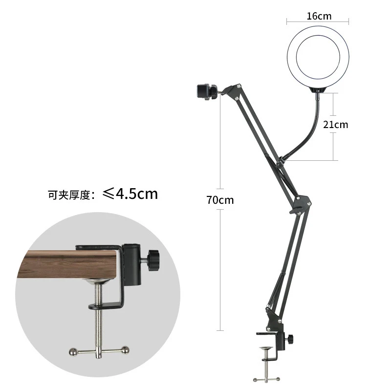 Overhead Tripod for Phone with Ring Light Desktop Cellphone Bracket for Video Shooting Table Mobile Mount for Filming Recording - AliExpress - Image 2