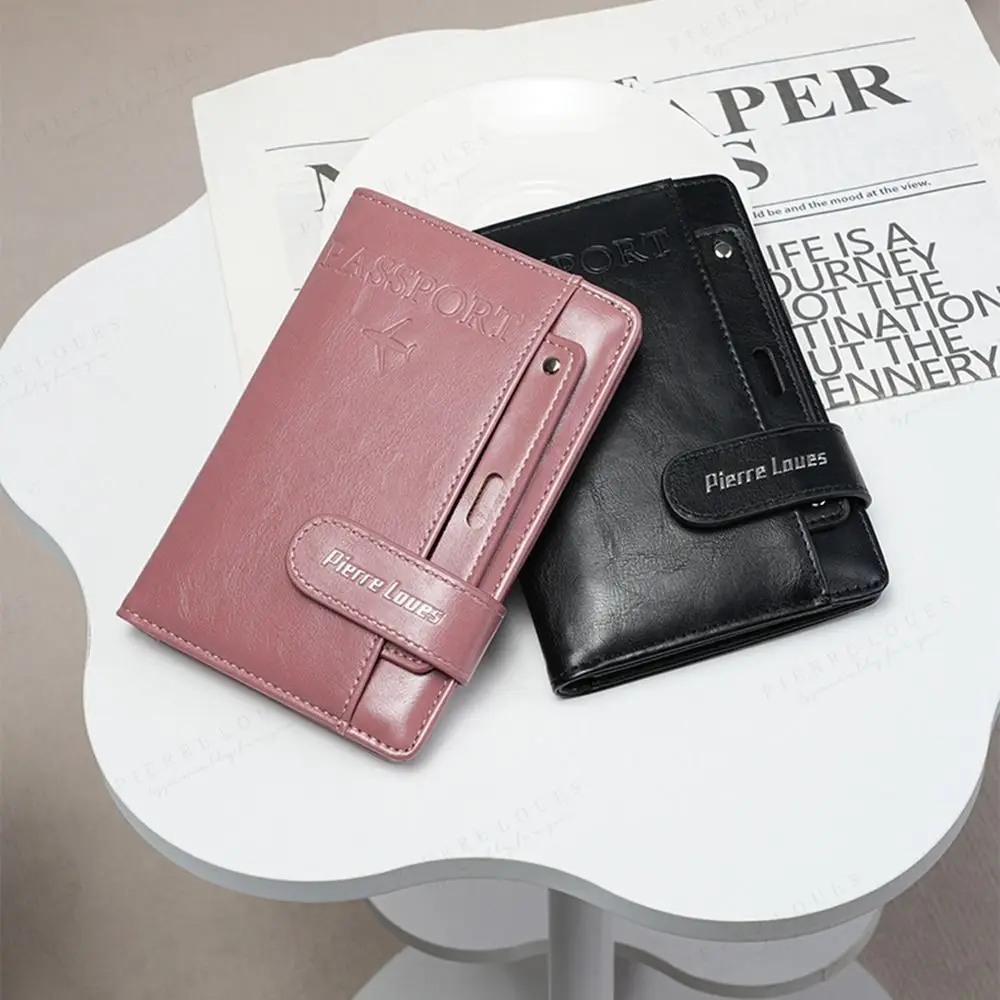 RFID Blocking Passport Wallet PU Anti-theft Travel Passport Protective Case Solid Color Travel Accessories Credit Card Holder - AliExpress - Image 2